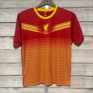 LFC Liverpool Men's Red Yellow‎ Geometric Pattern Soccer Football Jersey M
